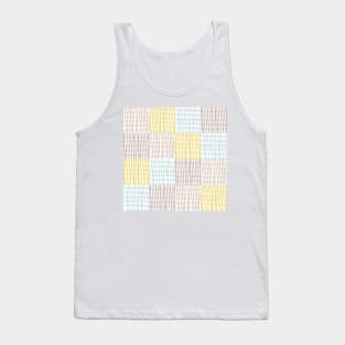 Modern Gingham Checker | pastel pink, blue, and yellow Tank Top